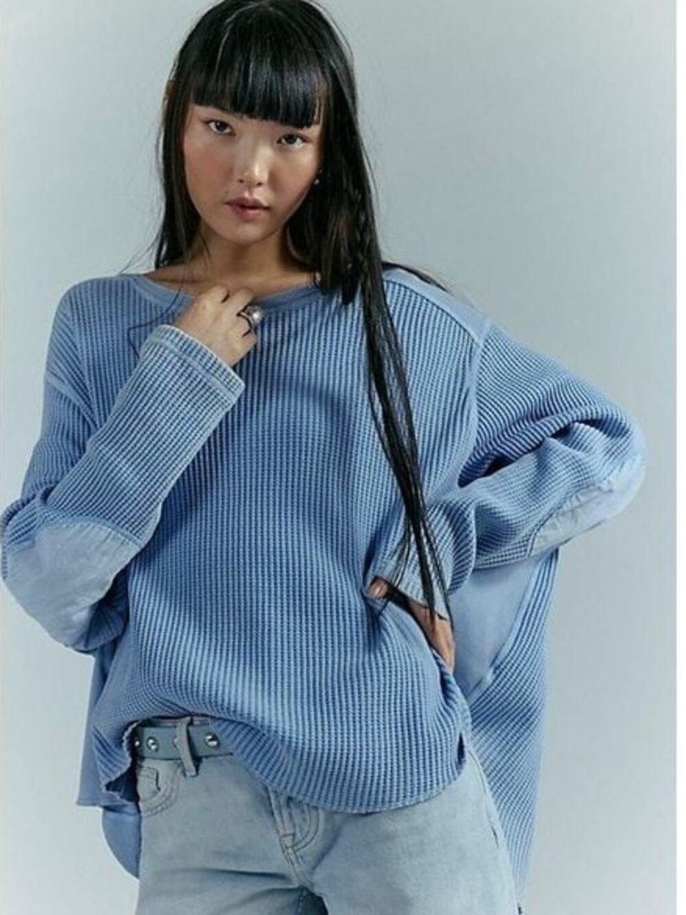 Free People Blake Thermal Blue